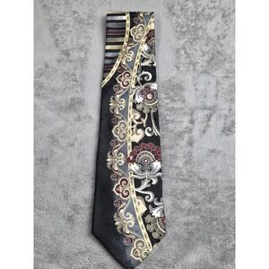 Vintage Cellini Linea Uomo Grand Baroque Regal Tie 100% Silk‎ Tie